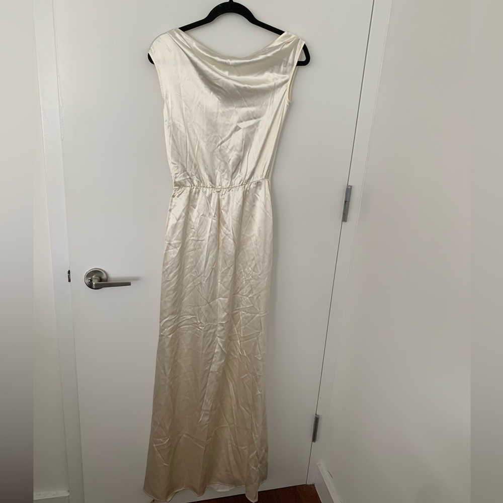 Reformation Poema silk wedding dress gown ivory NWT - Picture 6 of 9